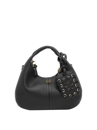 Ganni Mini Hobo Bag In Black