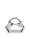 Ganni Twisted-handle Tote Bag In Silver