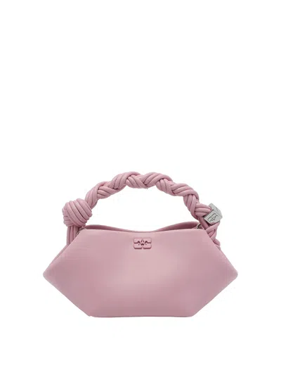 Ganni Pink Bou Handbag In Nude