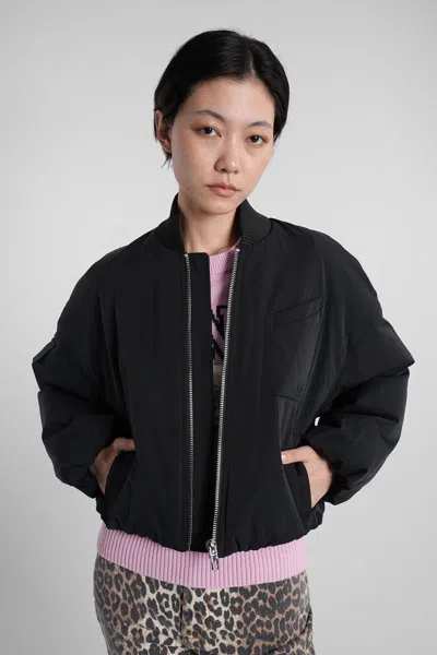 Ganni Bomber Jacket In Black
