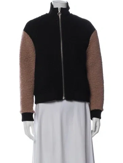 Pre-owned Ganni Bomber Jacket In Black