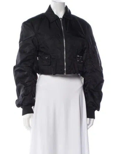 Pre-owned Ganni Bomber Jacket In Gray