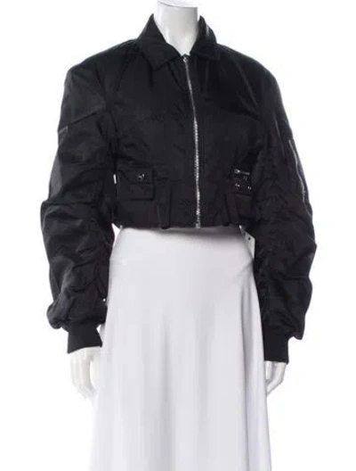 Pre-owned Ganni Bomber Jacket In Grey