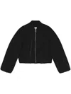 Ganni Drop-shoulder Bomber Jacket In Black