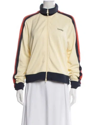 Pre-owned Ganni Bomber Jacket In Yellow