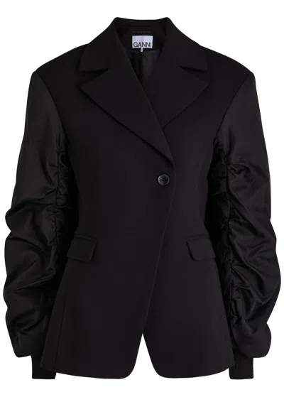 Ganni Bonded Crepe Blazer Jacket