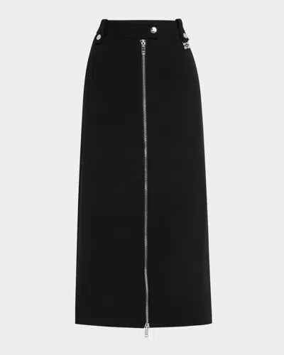 GANNI BONDED CREPE MIDI SKIRT