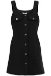 Ganni Snap Front Bonded Crepe Minidress