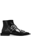 Ganni Feminine Buckle In Black