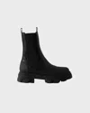 Ganni Boots Cleated Mid Chelsea Black Stitch Svart In Black