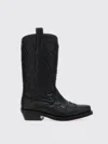 Ganni Embroidered Western Boots Women In Black