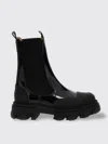 Ganni Shiny Ankle Boots Boots, Ankle Boots Black In Black