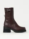 Ganni 70mm Zip-up Boots In Braun