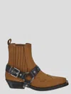 Ganni Western Chelsea Boot In Tobaccobrown
