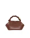 Ganni Borsa A Mano Bou Bag Small Chocolate Fondant In Brown