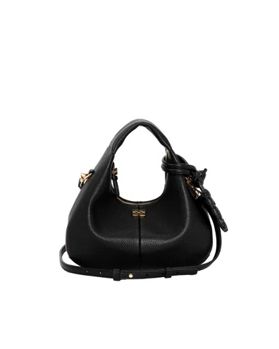 GANNI MINI HOBO BLACK HANDBAG