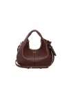 Ganni Borsa A Mano Mini Hobo Chicory Coffee In Brown