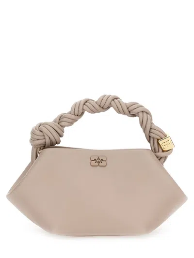 Ganni Bou Mini Shoulder Bag Adjustable Strap In Brown