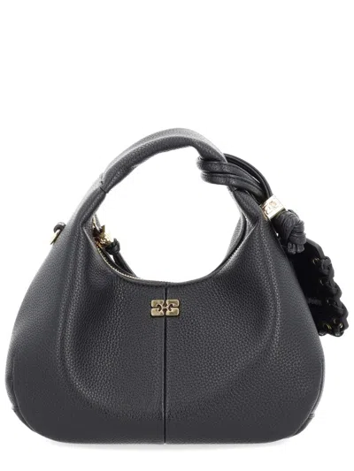 Ganni Borsa Hobo Small In Black