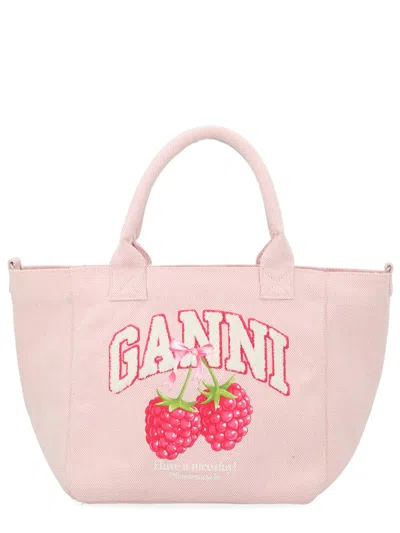Ganni Borsa "raspberry" Small In Brown