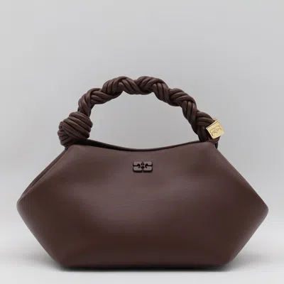 Ganni Brown Leather Bou Small Shoulder Bag