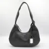 Ganni Black Leather Hobo Medium Shoulder Bag