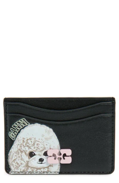 Ganni Women Bou Animals Cards Holder In Animal Print