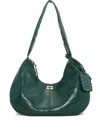 Ganni Bou Bag Croco In Green