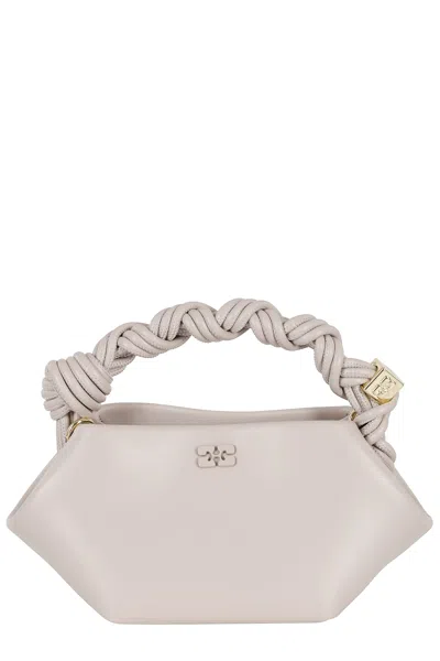 Ganni Shoulder Bag Woman In Gray