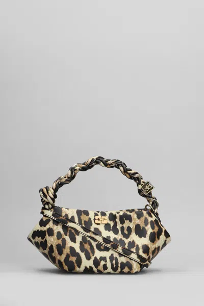 Ganni Bou Bag Mini Hand Bag In Leopard