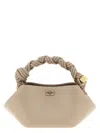Ganni Bou Bag Mini Hand Bags Gray In Neutral