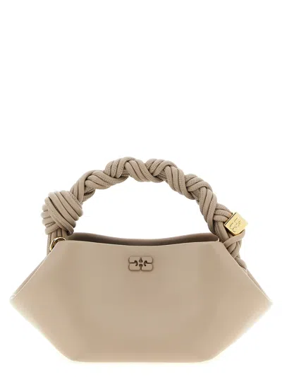 Ganni Bou Bag Mini Hand Bags Gray In Neutral