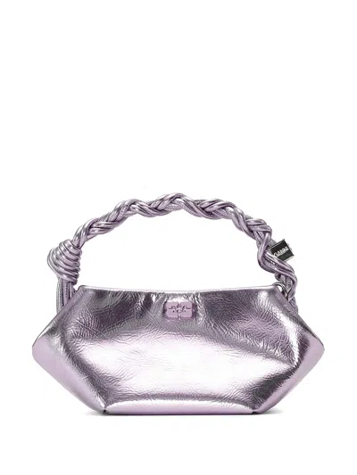 Ganni Bou Bag Mini Mrtallic Pink In Pink Lavender