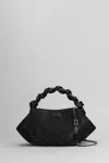 Ganni Bou Bag Mini Shoulder Bag In Black Polyester