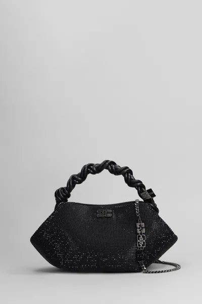 Ganni Bou Bag Mini Shoulder Bag In Black Polyester