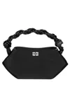 Ganni Bou Bag Mini Soir Satin In Black