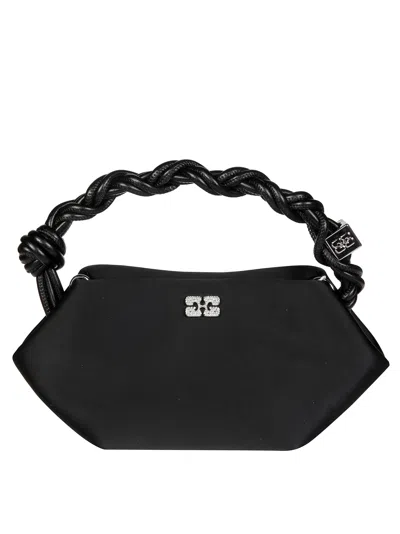Ganni Bou Bag Mini Soir Satin In Black