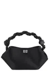 Ganni Bou Bag Mini Soir Satin In Black