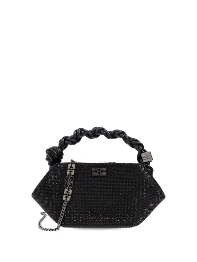 Ganni Bou Bag Mini Strass Woman Black