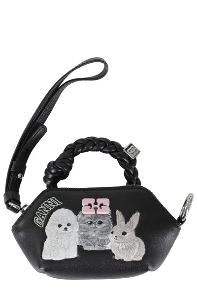Ganni Bou Bag Nano Animals Keychain