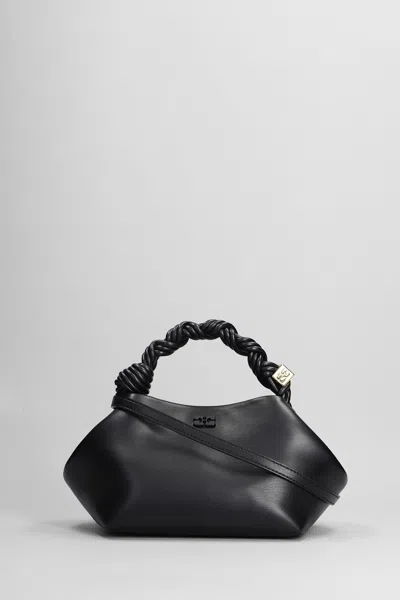 Ganni Bou Bag Small Hand Bag In Black Leather