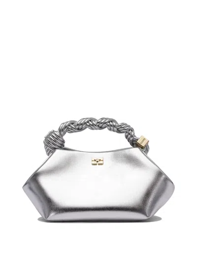 Ganni Bou Bag Small Ohoskin Handbags Silver