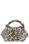 Ganni Bou Handbag With Leopard Print In Leopard