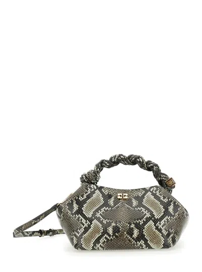 Ganni Women Small Bou Snake Handbag In Animal Print