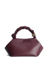 Ganni Borsa A Mano Bou Bag Small Burgundy In Burgundy