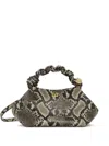 Ganni Bou Bag Small Woman Python Print In Multi