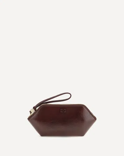 Ganni Bou Beauty Case In Brown