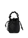 Ganni Bou Braided-handle Crystal-embellished Bucket Bag