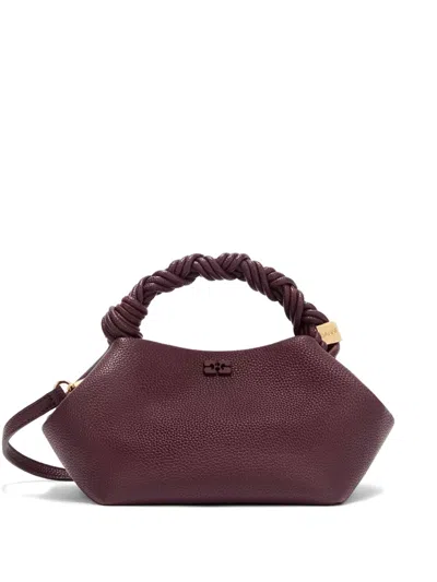 Ganni Bou Braided Shoulder Bag In Purple
