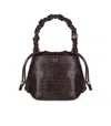 Ganni Bou Brown Bucket Bag In Brown